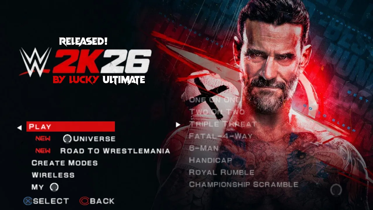 ​WWE 2K26 PPSSPP ISO HIGHLY COMPRESSED OFFLINE