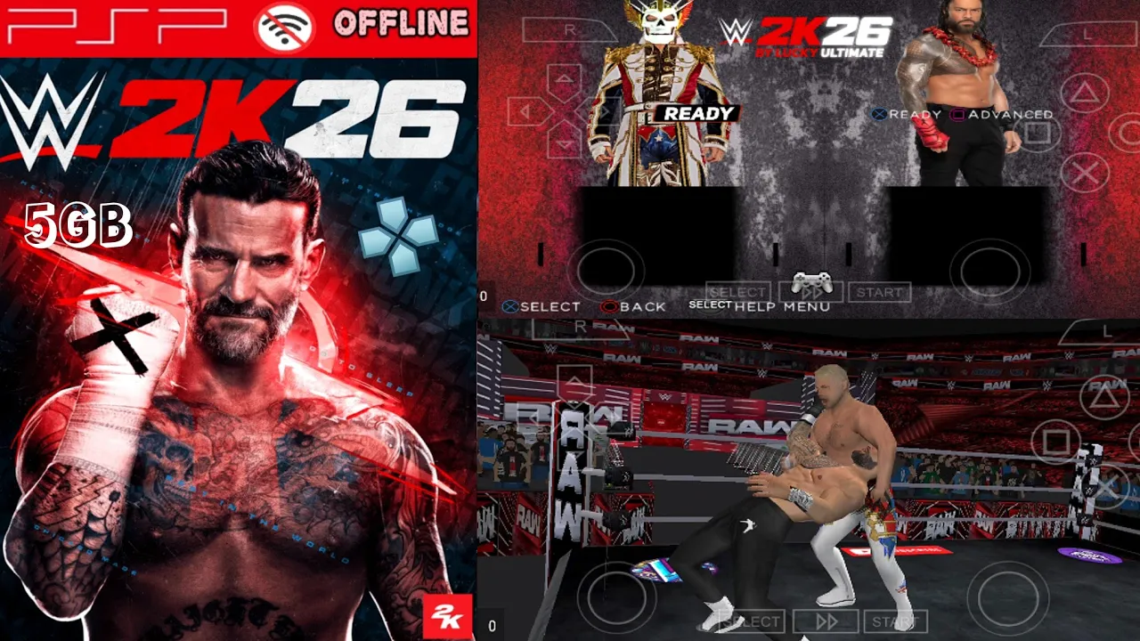 ​WWE 2K26 PPSSPP ISO FREE OFFLINE HIGHLY COMPRESSED